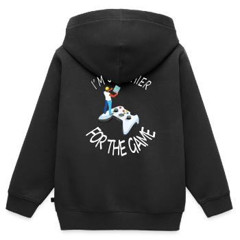 Gamer PC-Spiele Computerspiel Konsole Geschenkidee - Kinder Premium Organic Zip Hoodie - Schwarz - Hinten - AI Model Kid Male (0cm)