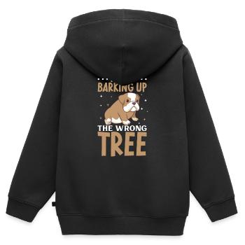 french bulldog english bulldog dog lover bulldog - Kinder Premium Organic Zip Hoodie - Schwarz - Hinten - AI Model Kid Male (0cm)