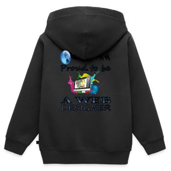 Ich bin Web designer Web-Entwickler Geschenkidee - Kinder Premium Organic Zip Hoodie - Schwarz - Hinten - AI Model Kid Male (0cm)