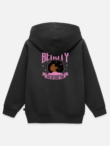 Afro Black Girl Pride Afro Girl Afrozentrisch - Kinder Premium Organic Zip Hoodie - Schwarz