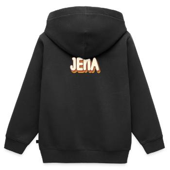 Jenaerin Jenaer Jena - Sweat Premium à capuche zippé enfant bio - noir - Dos - AI Model Kid Male (0cm)