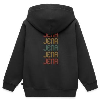 Jenaerin Jenaer Jena - Sweat Premium à capuche zippé enfant bio - noir - Dos - AI Model Kid Male (0cm)