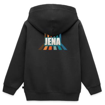 Jenaerin Jenaer Jena - Sweat Premium à capuche zippé enfant bio - noir - Dos - AI Model Kid Male (0cm)
