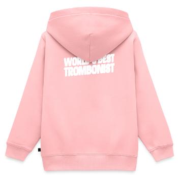 Brass band trombone best - Kids Premium Organic Zip-up Hoodie - rose - Back - AI Model Kid Female (0cm)