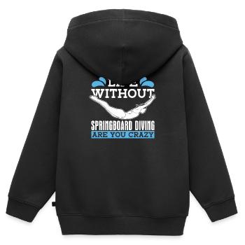 Diving Jumper Funny - Kids Premium Organic Zip-up Hoodie - black - Back - AI Model Kid Male (0cm)