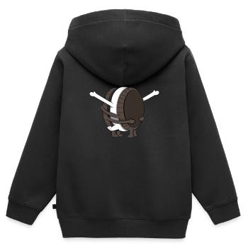Keks-Paar Liebe - Kinder Premium Organic Zip Hoodie - Schwarz - Hinten - AI Model Kid Male (0cm)