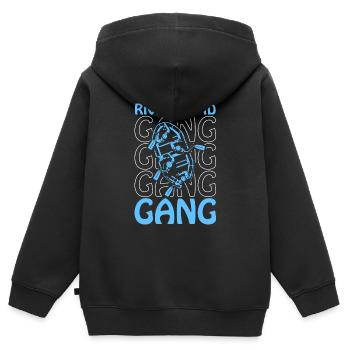 Rafting Gang Wildwasser Rafting - Kinder Premium Organic Zip Hoodie - Schwarz - Hinten - AI Model Kid Male (0cm)