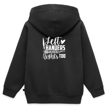 Gauchers gauchers - Sweat Premium à capuche zippé enfant bio - noir - Dos - AI Model Kid Male (0cm)