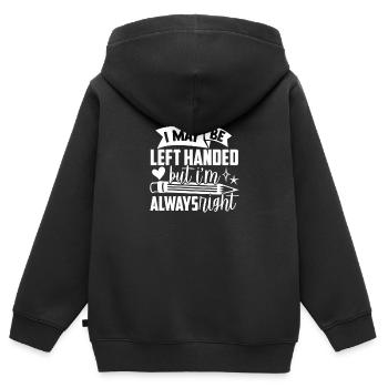 Gauchers gauchers - Sweat Premium à capuche zippé enfant bio - noir - Dos - AI Model Kid Male (0cm)