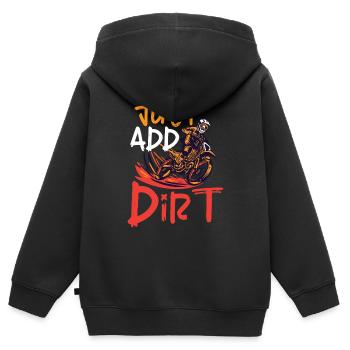 Dirt Bike Dirt Bike Riding Motocross Dirt Biking - Kinder Premium Organic Zip Hoodie - Schwarz - Hinten - AI Model Kid Male (0cm)