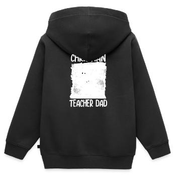Professeur d’éducation religieuse Père d’éducation religieuse - Sweat Premium à capuche zippé enfant bio - noir - Dos - AI Model Kid Male (0cm)