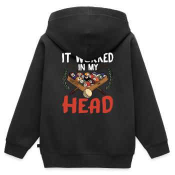 Ça a marché dans ma tête - Sweat Premium à capuche zippé enfant bio - noir - Dos - AI Model Kid Male (0cm)