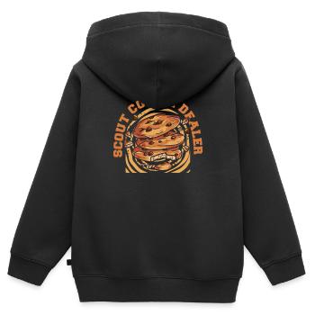 Boy Scout Cookies - Sweat Premium à capuche zippé enfant bio - noir - Dos - AI Model Kid Male (0cm)