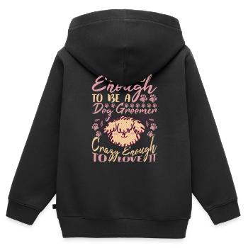 Skilled Enough To Be A Dog Groomer 2 - Kinder Premium Organic Zip Hoodie - Schwarz - Hinten - AI Model Kid Male (0cm)