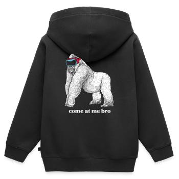 Cadeau VR de réalité virtuelle - Sweat Premium à capuche zippé enfant bio - noir - Dos - AI Model Kid Male (0cm)