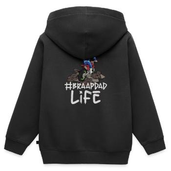 Dirt Bike Dirt Bike Riding Motocross Dirt Biking - Kinder Premium Organic Zip Hoodie - Schwarz - Hinten - AI Model Kid Male (0cm)