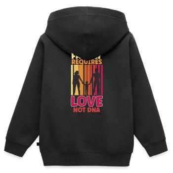 Lustige Adoptions-adoptions-tagesgeschenke - Kinder Premium Organic Zip Hoodie - Schwarz - Hinten - AI Model Kid Male (0cm)