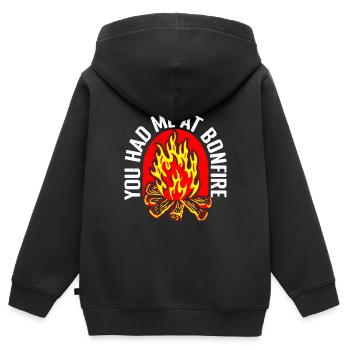 You Had Me At Bonfire - Kids Premium Organic Zip-up Hoodie - black - Back - AI Model Kid Male (0cm)