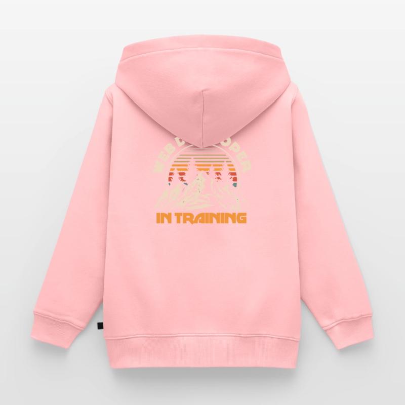 Web Developer Web Developer Mountains Kids Premium Organic Zip-up Hoodie