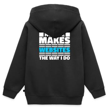 Web Developer Web Developer Funny - Kids Premium Organic Zip-up Hoodie - black - Back - AI Model Kid Male (0cm)