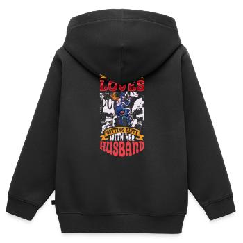 Dirt Bike Dirt Bike Riding Motocross Dirt Biking - Kinder Premium Organic Zip Hoodie - Schwarz - Hinten - AI Model Kid Male (0cm)