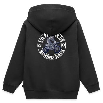 Dirt Bike Dirt Bike Riding Motocross Dirt Biking - Kinder Premium Organic Zip Hoodie - Schwarz - Hinten - AI Model Kid Male (0cm)