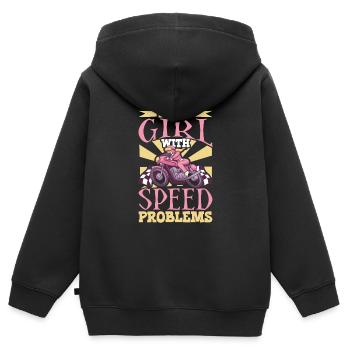 Dirt Bike Dirt Bike Riding Motocross Dirt Biking - Kinder Premium Organic Zip Hoodie - Schwarz - Hinten - AI Model Kid Male (0cm)