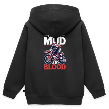 Dirt Bike Dirt Bike Riding Motocross Dirt Biking - Kinder Premium Organic Zip Hoodie - Schwarz - Hinten - AI Model Kid Male (0cm)