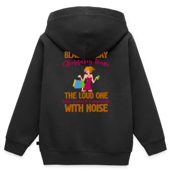 Black Friday Shopping Team 4 - Kinder Premium Organic Zip Hoodie - Schwarz - Hinten - AI Model Kid Male (0cm)