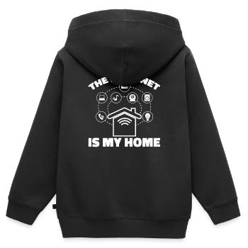 Web Developer Web Developer Internet - Kids Premium Organic Zip-up Hoodie - black - Back - AI Model Kid Male (0cm)
