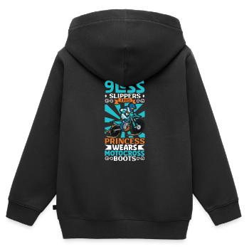 Dirt Bike Dirt Bike Riding Motocross Dirt Biking - Kinder Premium Organic Zip Hoodie - Schwarz - Hinten - AI Model Kid Male (0cm)