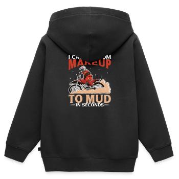Dirt Bike Dirt Bike Riding Motocross Dirt Biking - Kinder Premium Organic Zip Hoodie - Schwarz - Hinten - AI Model Kid Male (0cm)