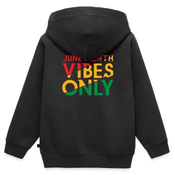Celebrate Juneteenth Vibes Black History - Kinder Premium Organic Zip Hoodie - Schwarz - Hinten - AI Model Kid Male (0cm)