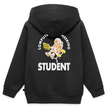Computer Scientist Computer Science Student Program Gift - Kids Premium Organic Zip-up Hoodie - black - Back - AI Model Kid Male (0cm)