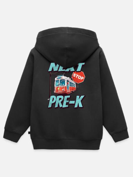Nearest stop: Grundschule - Kids Straßenbahn - Kids Premium Organic Zip-up Hoodie - black