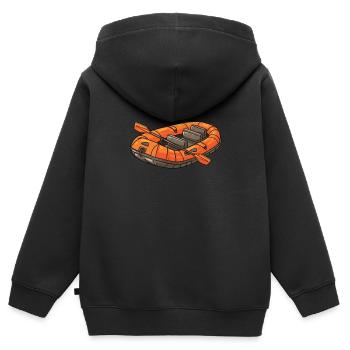 Rafting - Sweat Premium à capuche zippé enfant bio - noir - Dos - AI Model Kid Male (0cm)