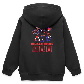 Biology Biologist Molecules Molecular Biologist - Kids Premium Organic Zip-up Hoodie - black - Back - AI Model Kid Male (0cm)