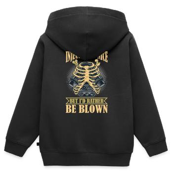 L’injection est agréable mais je préfère être soufflé 6 - Sweat Premium à capuche zippé enfant bio - noir - Dos - AI Model Kid Male (0cm)