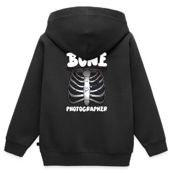RAD TECH TECHNOLOGIE DE RADIOLOGIE TECHNOLOGIE RADIOLOGIE TECHNOLOGIE RADIOLOGIE - Sweat Premium à capuche zippé enfant bio - noir - Dos - AI Model Kid Male (0cm)