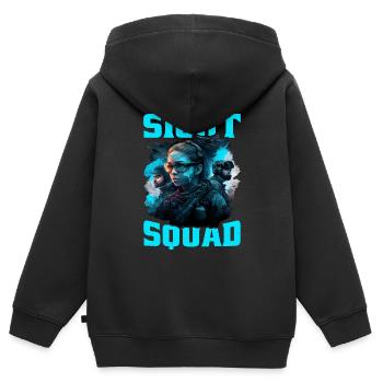 Sight Squad 5 - Kinder Premium Organic Zip Hoodie - Schwarz - Hinten - AI Model Kid Male (0cm)