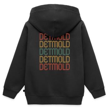 Detmolderin Detmolder Detmold - Kinder Premium Organic Zip Hoodie - Schwarz - Hinten - AI Model Kid Male (0cm)