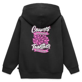 Cheerleader Cheerleading C - Kinder Premium Organic Zip Hoodie - Schwarz - Hinten - AI Model Kid Male (0cm)