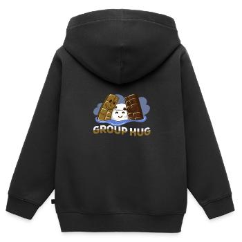 Chocolate - Kids Premium Organic Zip-up Hoodie - black - Back - AI Model Kid Male (0cm)