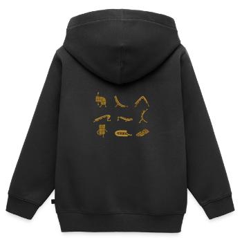 Chocolat - Sweat Premium à capuche zippé enfant bio - noir - Dos - AI Model Kid Male (0cm)
