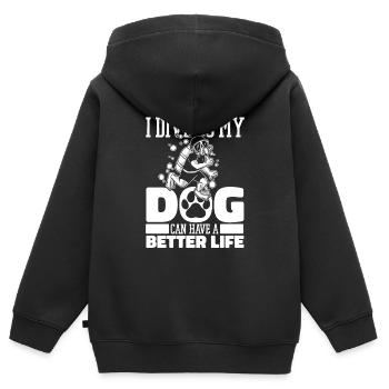 Tauchen Taucher - Kinder Premium Organic Zip Hoodie - Schwarz - Hinten - AI Model Kid Male (0cm)