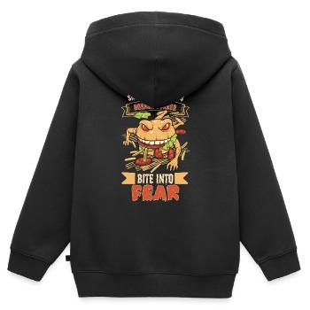 Horror Burgers Fast-Food Halloween Nourriture effrayante Monste - Sweat Premium à capuche zippé enfant bio - noir - Dos - AI Model Kid Male (0cm)