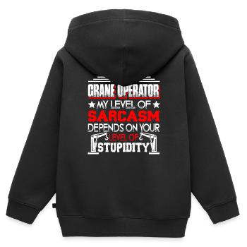 Crane Operator I'm A Crane Operator - Kids Premium Organic Zip-up Hoodie - black - Back - AI Model Kid Male (0cm)