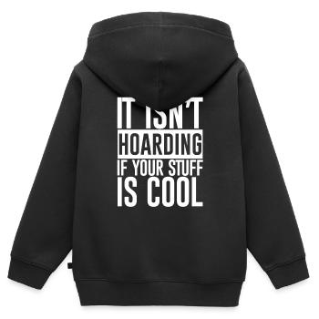 Ce n’est pas de l’accumulation si vos affaires sont cool - Sweat Premium à capuche zippé enfant bio - noir - Dos - AI Model Kid Male (0cm)