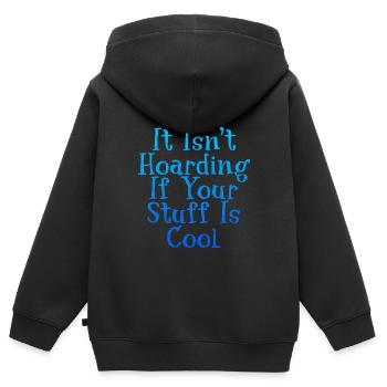 Ce n’est pas de la thésaurisation si vos affaires sont cool 2 - Sweat Premium à capuche zippé enfant bio - noir - Dos - AI Model Kid Male (0cm)