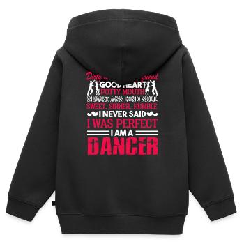 Dancer I Am A Dancer - Kids Premium Organic Zip-up Hoodie - black - Back - AI Model Kid Male (0cm)